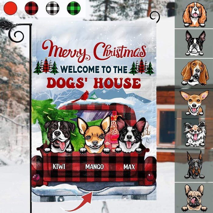 Gosszy Custom Quotes Yard Flag For Dog Lover On Christmas Day Garden Flag