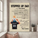 Gosszy Custom Stepped Up Dad Canvas, Gift Ideas For Daddy, Family Design Decor  Canvas