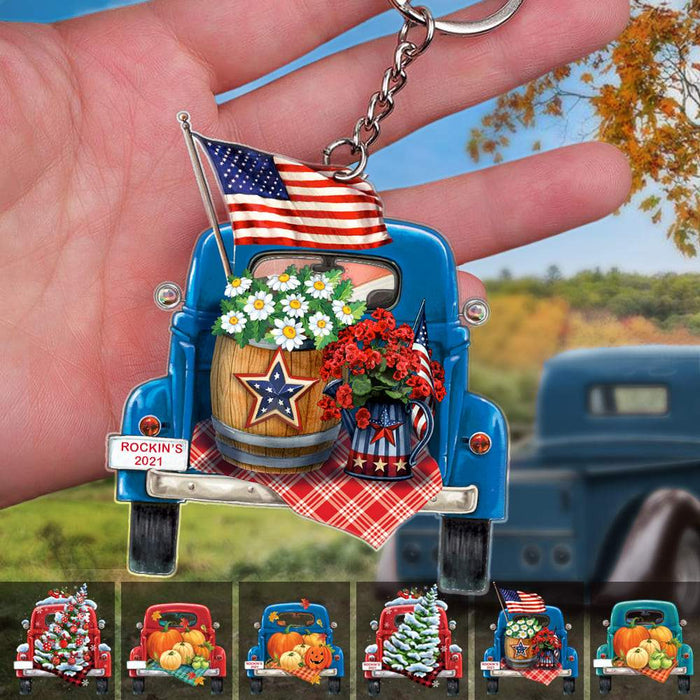 Gosszy Custom Truck Acrylic Keychains For Christmas Day Keychain Acrylic 50mm x 50mm / 4 Pieces