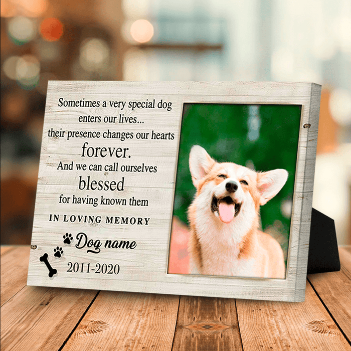 Gosszy Custom Upload Image Dog Canvas, Dog Lover Gift, Dog Loss Gift  Canvas 12" x 8"