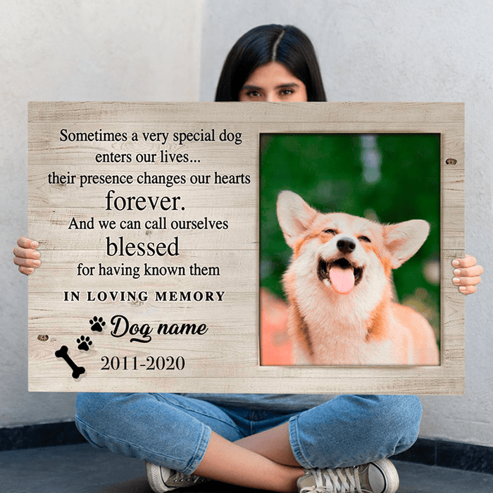 Gosszy Custom Upload Image Dog Canvas, Dog Lover Gift, Dog Loss Gift  Canvas