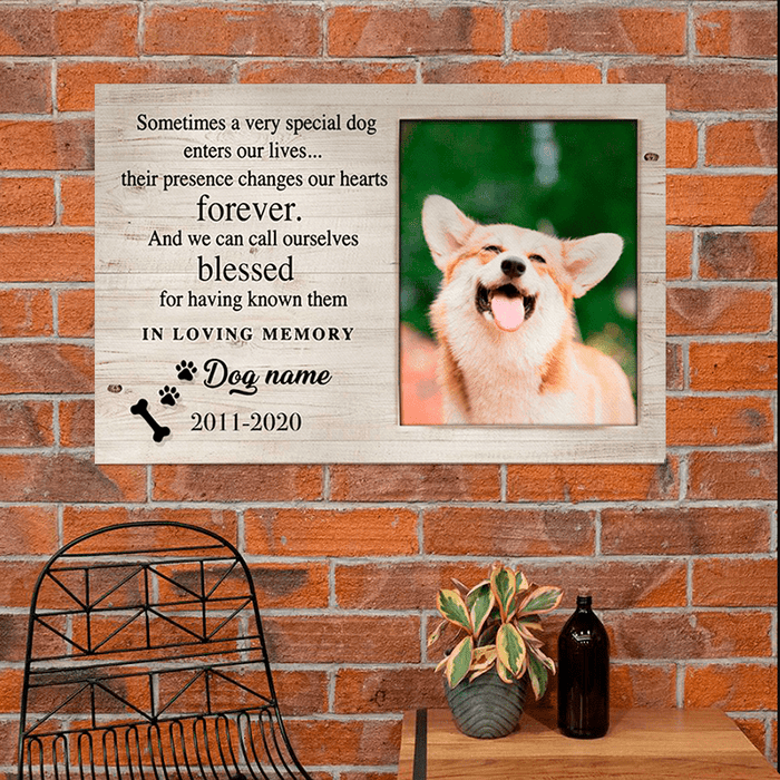 Gosszy Custom Upload Image Dog Canvas, Dog Lover Gift, Dog Loss Gift  Canvas