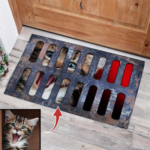Gosszy Custom Upload Image Drain Cover Doormat, Cat Lover Gift, Dog Lover Gift, Halloween Gift Doormat 15x24in-40x60cm
