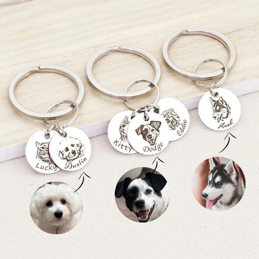 Gosszy Custom Upload Photo Keychain for Pet Lovers Gift, Dog Lover Gift Keychain Acrylic 50mm x 50mm / 1 Piece