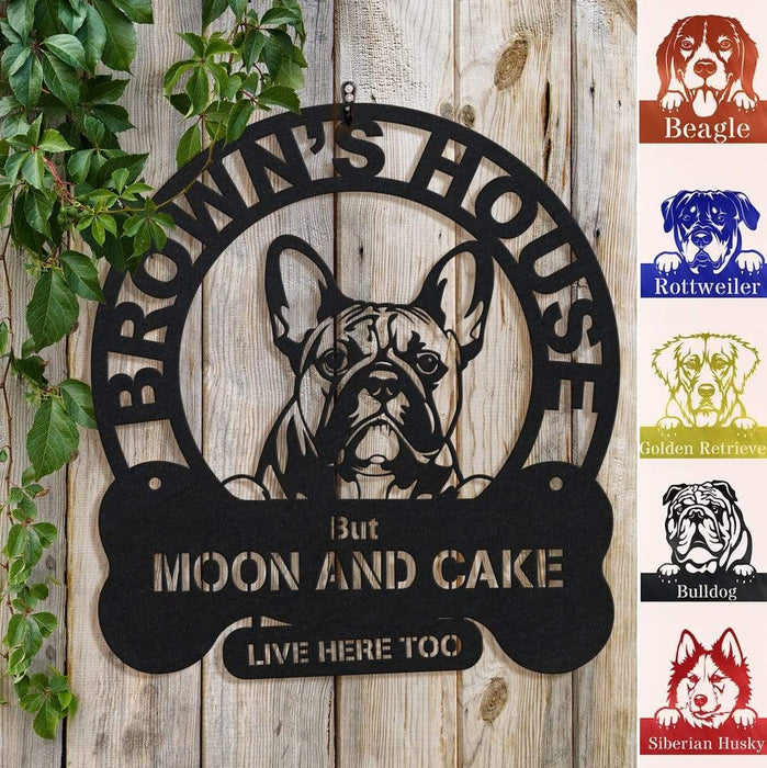 Gosszy Custom Welcome Metal Sign, Dog Lover Gift, Laser Cut Sign Metal Sign 12" x 12" / Aluminum with Powder-Coated