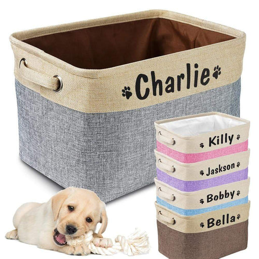 Gosszy CustomDog Toys Bin Storage, Dog Lovers Gift Storage