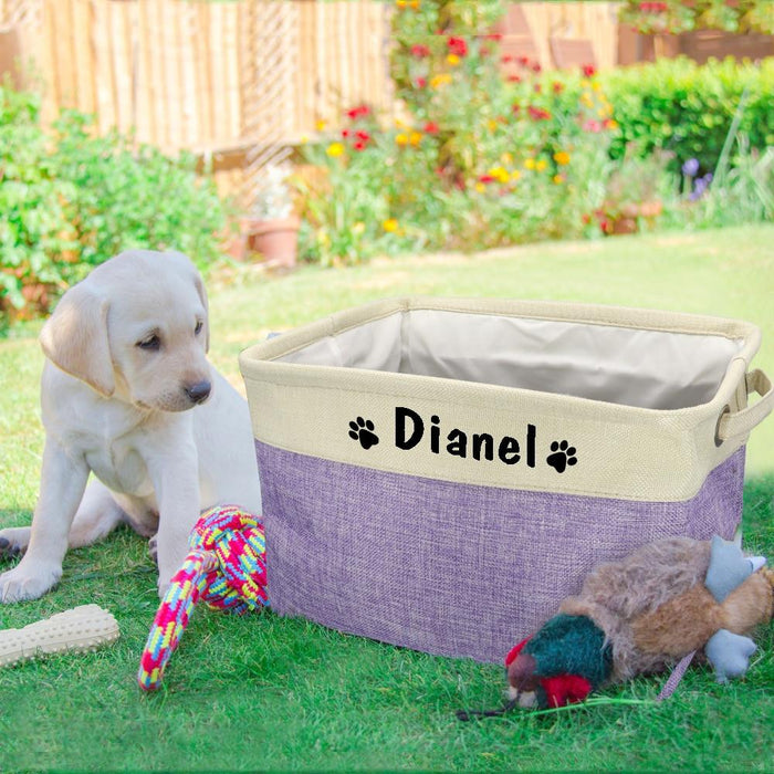 Gosszy CustomDog Toys Bin Storage, Dog Lovers Gift Storage