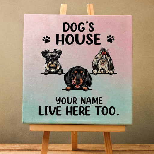 Gosszy Dog's House Canvas Art, Gifts Dog Lovers  Canvas 8" x 8" / CANSQ75 Square Canvas .75in Frame