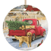 CustomCat Golden Farm Circle Ornament Ornaments White / One Size