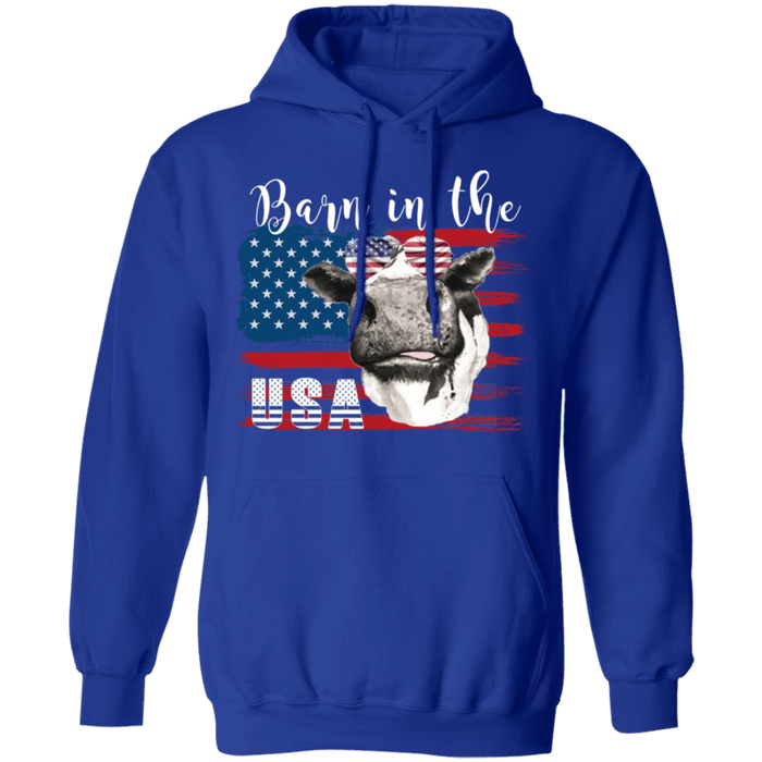 CustomCat Gosszy - Barn in the us - cow - tshirt Apparel G185 Gildan Pullover Hoodie 8 oz. / Royal / S