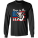CustomCat Gosszy - Barn in the us - cow - tshirt Apparel G240 Gildan LS Ultra Cotton T-Shirt / Black / S