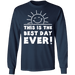 CustomCat Gosszy - Best day ever - tshirt Apparel G240 Gildan LS Ultra Cotton T-Shirt / Navy / S