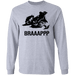 CustomCat Gosszy - Braaap Apparel G240 LS Ultra Cotton T-Shirt / Sport Grey / S