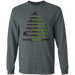 CustomCat Gosszy - Camping life tree Apparel G240 LS Ultra Cotton T-Shirt / Dark Heather / S