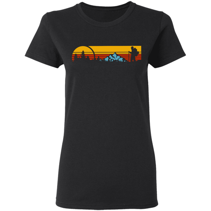 CustomCat Gosszy - camping vintage - tshirt Apparel G500L Gildan Ladies' 5.3 oz. T-Shirt / Black / S