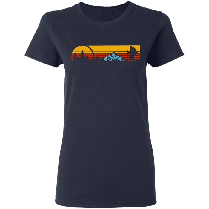 CustomCat Gosszy - camping vintage - tshirt Apparel G500L Gildan Ladies' 5.3 oz. T-Shirt / Navy / S