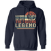 CustomCat Gosszy - Dad the legend fishing Apparel G185 Pullover Hoodie 8 oz. / Navy / S