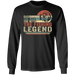 CustomCat Gosszy - Dad the legend fishing Apparel G240 LS Ultra Cotton T-Shirt / Black / S