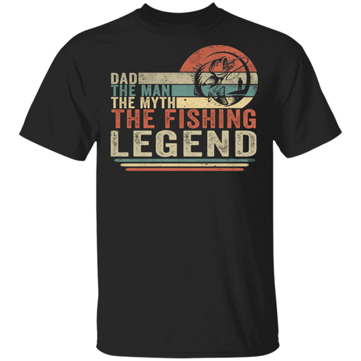 CustomCat Gosszy - Dad the legend fishing Apparel G500 5.3 oz. T-Shirt / Black / S