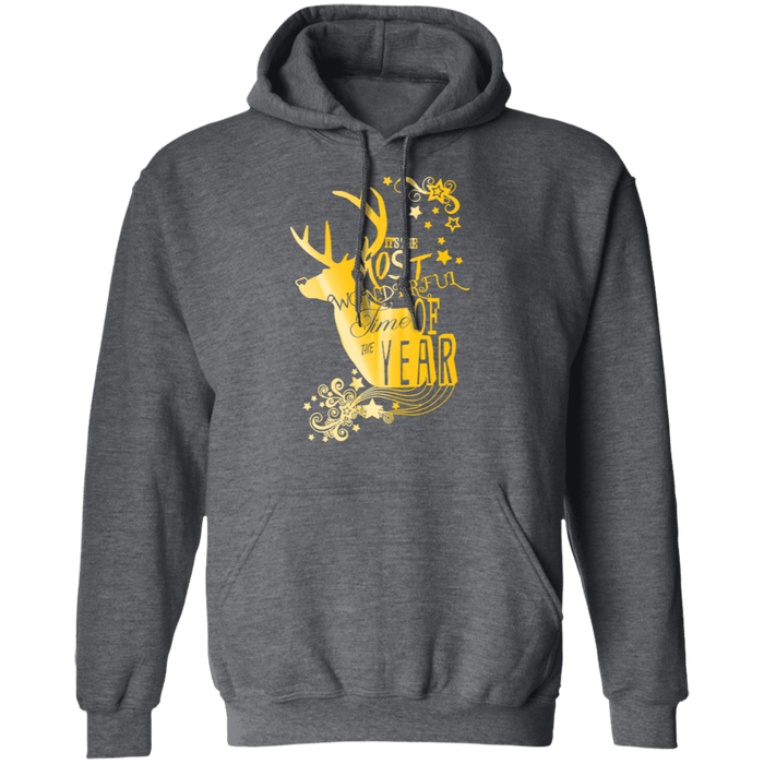 CustomCat Gosszy - Deer hunting Christmas - tshirt Apparel G185 Gildan Pullover Hoodie 8 oz. / Dark Heather / S