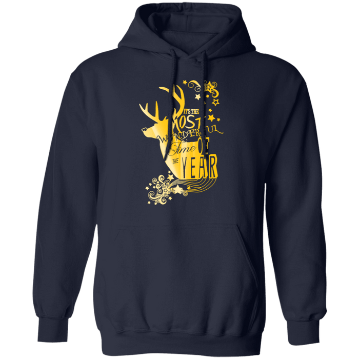 CustomCat Gosszy - Deer hunting Christmas - tshirt Apparel G185 Gildan Pullover Hoodie 8 oz. / Navy / S