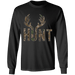CustomCat Gosszy - Deer Hunting - tshirt Apparel G240 Gildan LS Ultra Cotton T-Shirt / Black / S