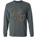 CustomCat Gosszy - Deer Hunting - tshirt Apparel G240 Gildan LS Ultra Cotton T-Shirt / Dark Heather / S