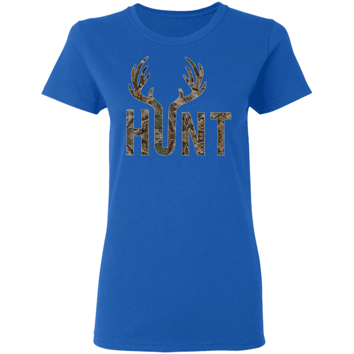 CustomCat Gosszy - Deer Hunting - tshirt Apparel G500L Gildan Ladies' 5.3 oz. T-Shirt / Royal / S