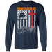 CustomCat Gosszy - Farm nation - tshirt Apparel G240 Gildan LS Ultra Cotton T-Shirt / Navy / S