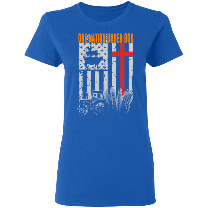 CustomCat Gosszy - Farm nation - tshirt Apparel G500L Gildan Ladies' 5.3 oz. T-Shirt / Royal / S