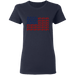 CustomCat Gosszy - Farm tractor Flag - tshirt Apparel G500L Gildan Ladies' 5.3 oz. T-Shirt / Navy / S