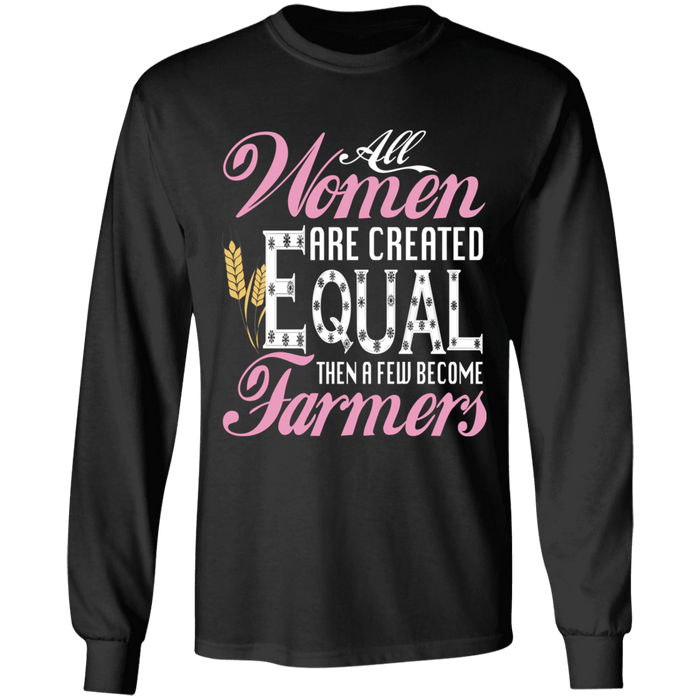 CustomCat Gosszy - Farm women - tshirt Apparel G240 Gildan LS Ultra Cotton T-Shirt / Black / S