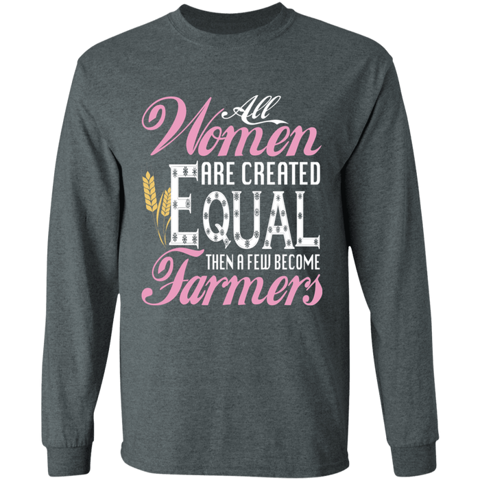 CustomCat Gosszy - Farm women - tshirt Apparel G240 Gildan LS Ultra Cotton T-Shirt / Dark Heather / S