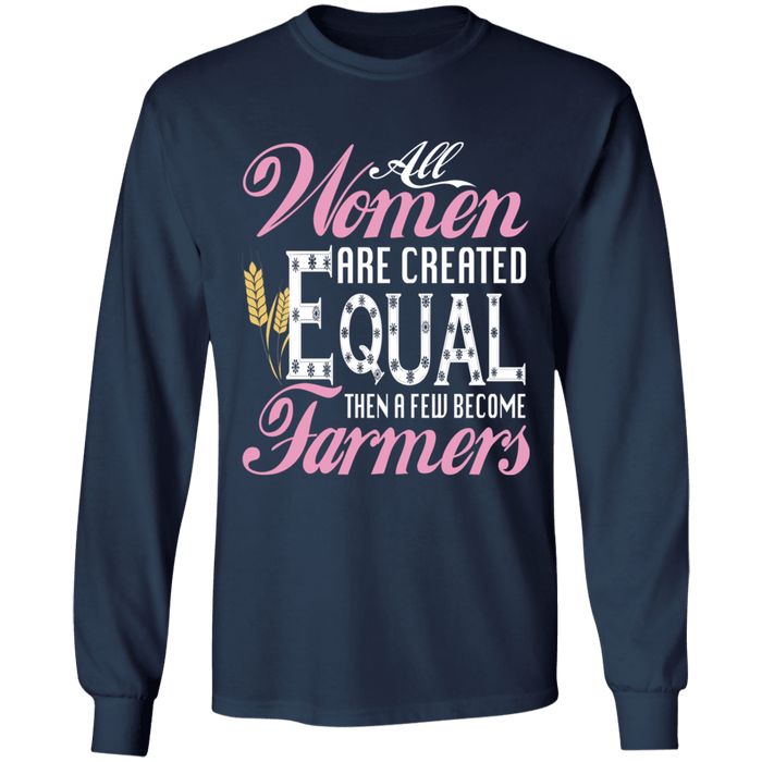 CustomCat Gosszy - Farm women - tshirt Apparel G240 Gildan LS Ultra Cotton T-Shirt / Navy / S