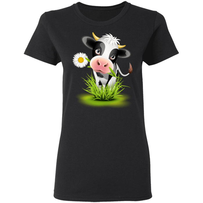 CustomCat Gosszy - Farmer holstein - tshirt Apparel G500L Gildan Ladies' 5.3 oz. T-Shirt / Black / S