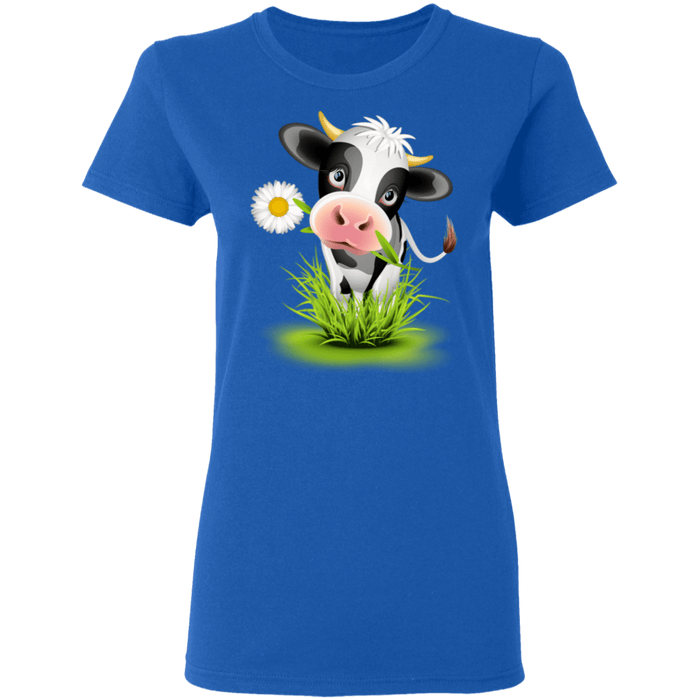 CustomCat Gosszy - Farmer holstein - tshirt Apparel G500L Gildan Ladies' 5.3 oz. T-Shirt / Royal / S