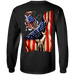 CustomCat Gosszy - Fishing flag gift for Dad Apparel G240 LS Ultra Cotton T-Shirt / Black / S
