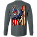 CustomCat Gosszy - Fishing flag gift for Dad Apparel G240 LS Ultra Cotton T-Shirt / Dark Heather / S