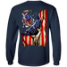 CustomCat Gosszy - Fishing flag gift for Dad Apparel G240 LS Ultra Cotton T-Shirt / Navy / S