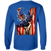 CustomCat Gosszy - Fishing flag gift for Dad Apparel G240 LS Ultra Cotton T-Shirt / Royal / S