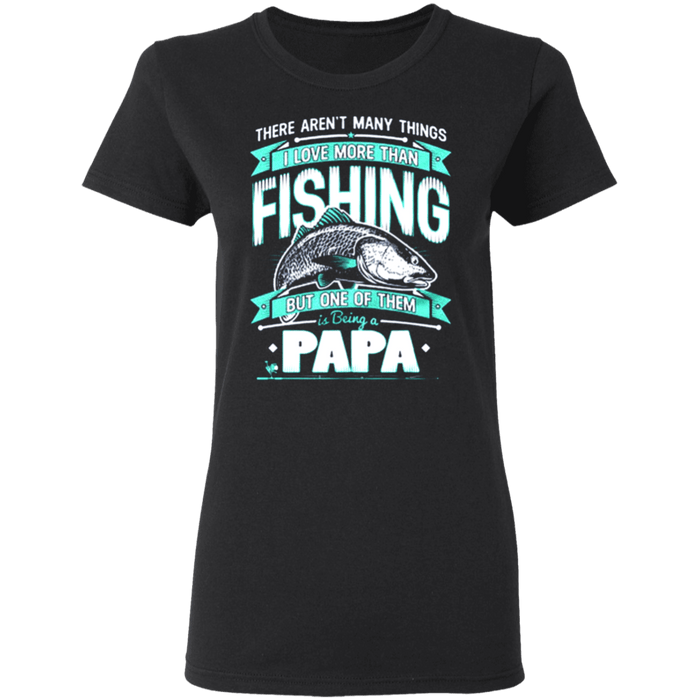 CustomCat Gosszy - Fishing PaPa - tshirt Apparel G500L Gildan Ladies' 5.3 oz. T-Shirt / Black / S