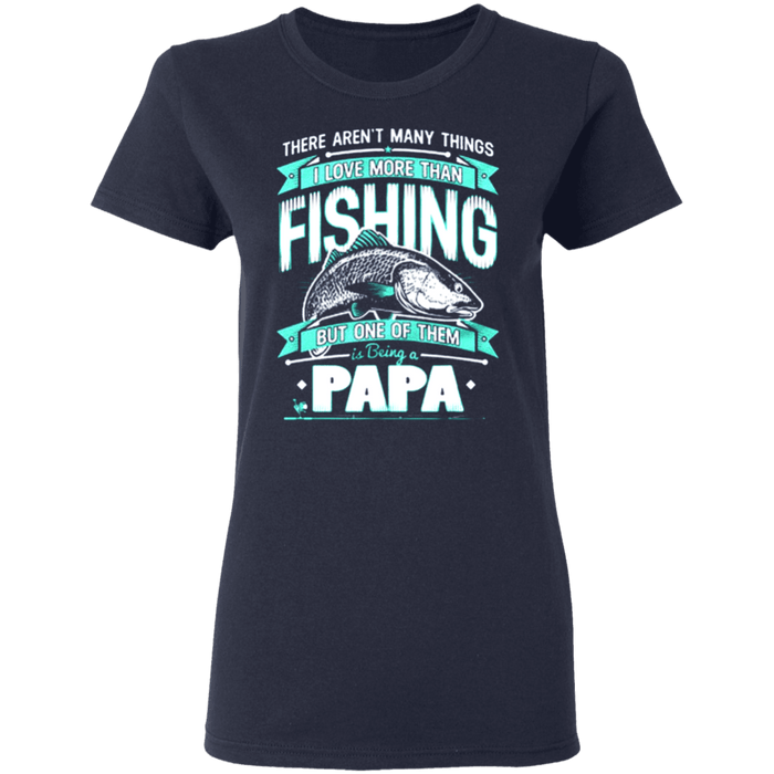 CustomCat Gosszy - Fishing PaPa - tshirt Apparel G500L Gildan Ladies' 5.3 oz. T-Shirt / Navy / S