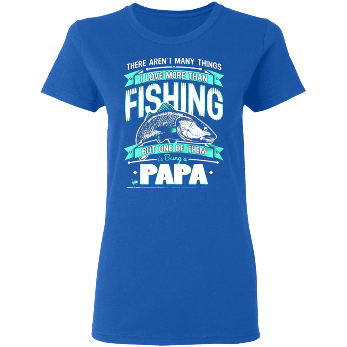 CustomCat Gosszy - Fishing PaPa - tshirt Apparel G500L Gildan Ladies' 5.3 oz. T-Shirt / Royal / S