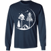 CustomCat Gosszy - Happy camper 2 - tshirt Apparel G240 Gildan LS Ultra Cotton T-Shirt / Navy / S