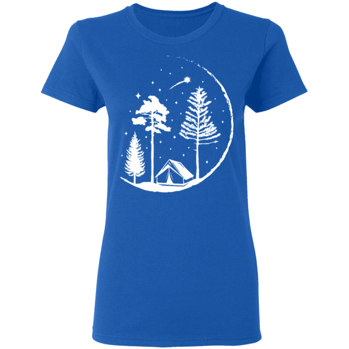 CustomCat Gosszy - Happy camper 2 - tshirt Apparel G500L Gildan Ladies' 5.3 oz. T-Shirt / Royal / S