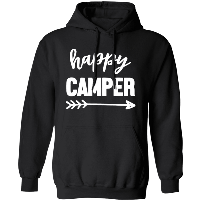 CustomCat Gosszy - Happy camper - tshirt Apparel G185 Gildan Pullover Hoodie 8 oz. / Black / S