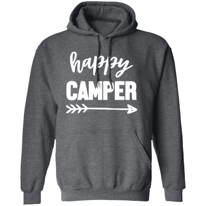 CustomCat Gosszy - Happy camper - tshirt Apparel G185 Gildan Pullover Hoodie 8 oz. / Dark Heather / S