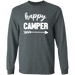 CustomCat Gosszy - Happy camper - tshirt Apparel G240 Gildan LS Ultra Cotton T-Shirt / Dark Heather / S
