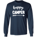 CustomCat Gosszy - Happy camper - tshirt Apparel G240 Gildan LS Ultra Cotton T-Shirt / Navy / S