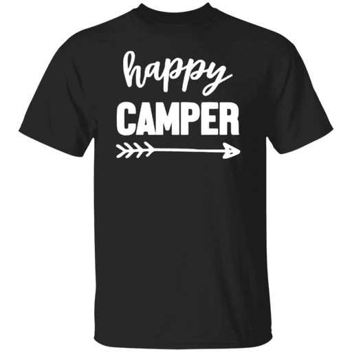 CustomCat Gosszy - Happy camper - tshirt Apparel G500 Gildan 5.3 oz. T-Shirt / Black / S